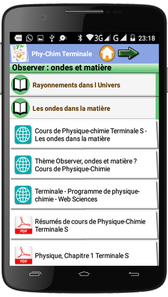 Physique Chimie Terminale - Image screenshot of android app