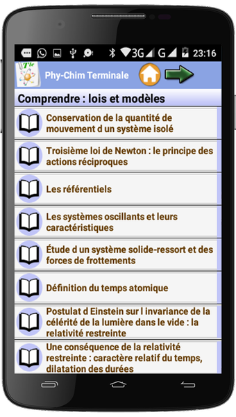 Physique Chimie Terminale - عکس برنامه موبایلی اندروید