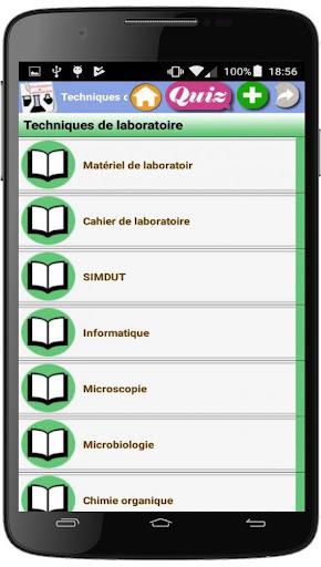 Techniques de laboratoire - Image screenshot of android app