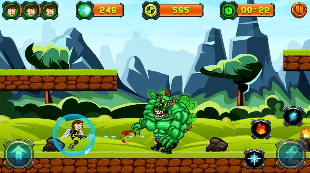 Ben Ten and the zombies - Gameplay image of android game