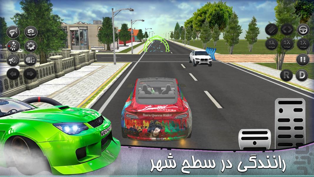 بازی ماشین سواری در بزرگ راه - Gameplay image of android game