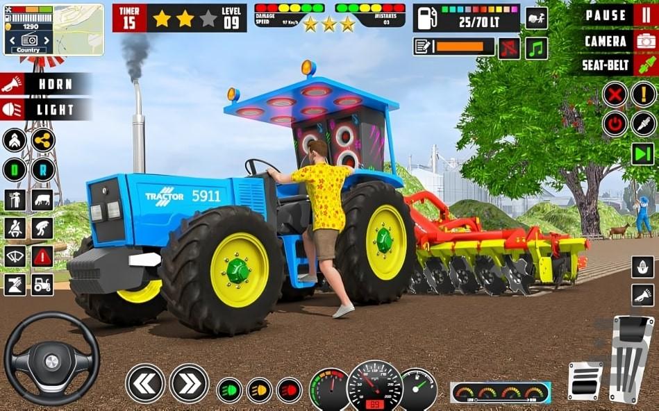 Farm Tractor Game - Gameplay image of android game