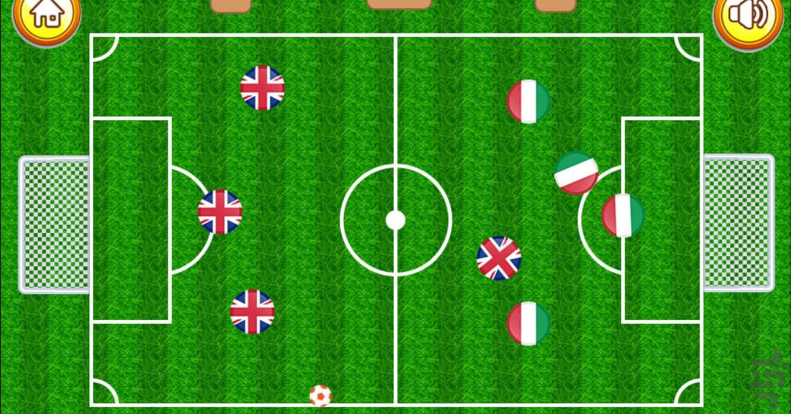 بازی فوتبال انگشتی بازی دونفره - عکس بازی موبایلی اندروید