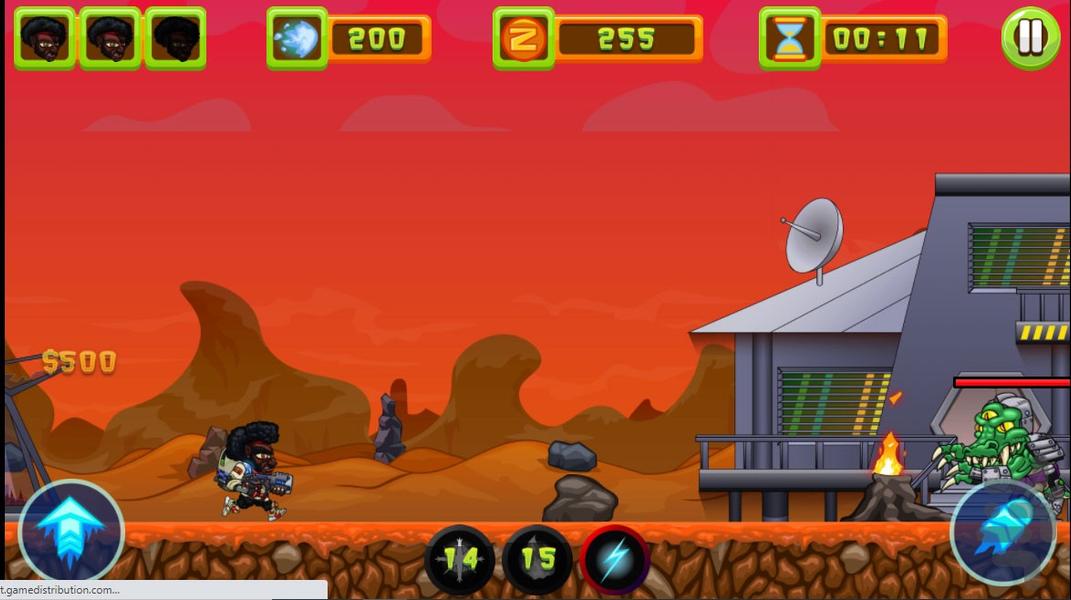 Commando Adventure - Gameplay image of android game