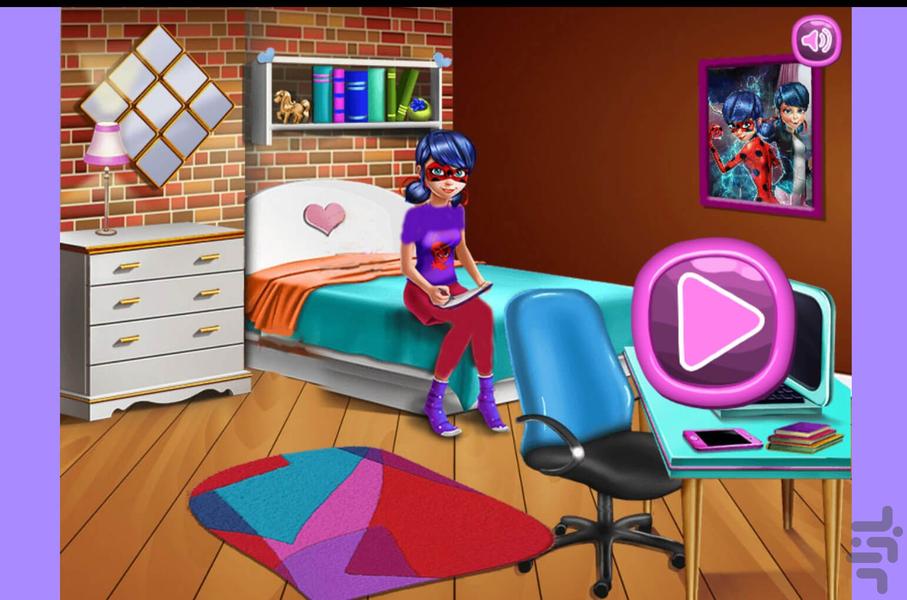 بازی دخترانه اتاق خواب دختر کفشدوزکی - Gameplay image of android game