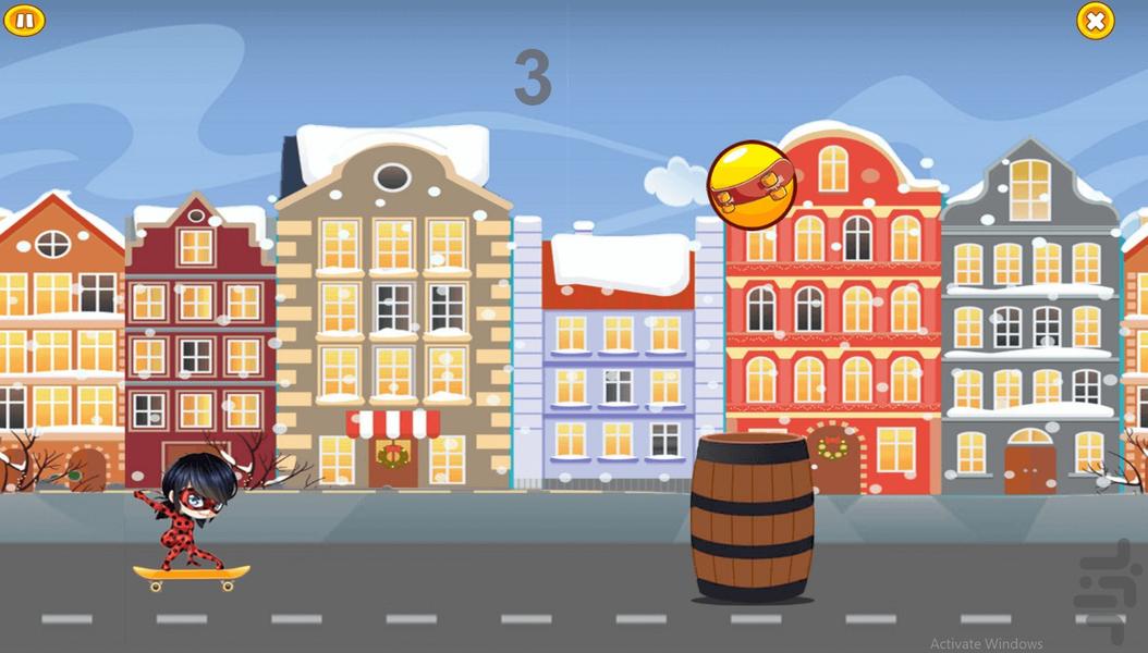 بازی اسکیت سواری دختر کفشدوزکی - عکس بازی موبایلی اندروید