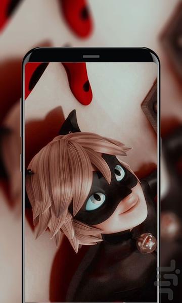 تصویر زمینه دخترکفشدوزکی پسر گربه ای - عکس برنامه موبایلی اندروید