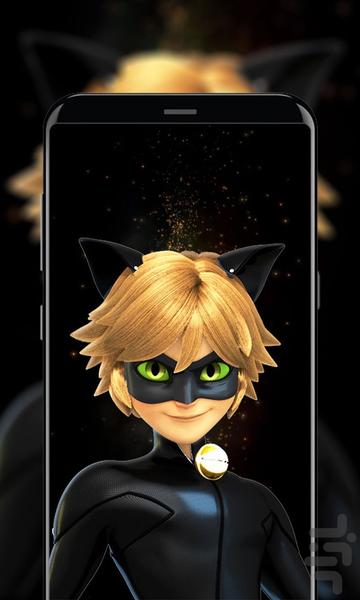 تصویر زمینه دخترکفشدوزکی پسر گربه ای - عکس برنامه موبایلی اندروید