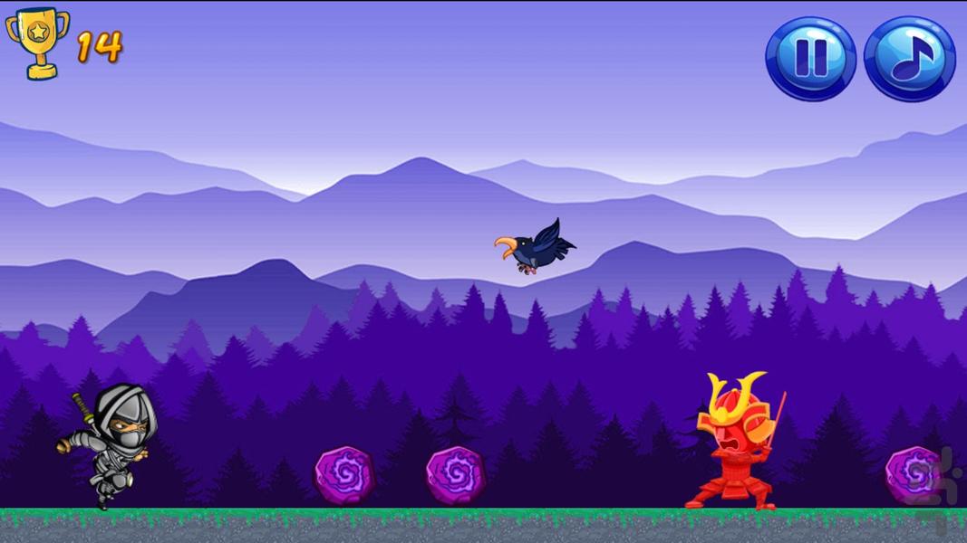 بازی نینجا دونده - Gameplay image of android game