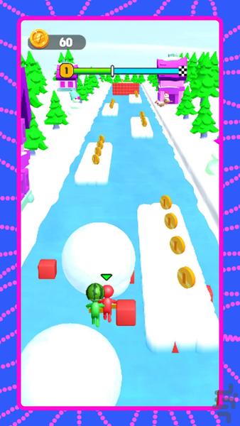 Snowball fight game - Gameplay image of android game