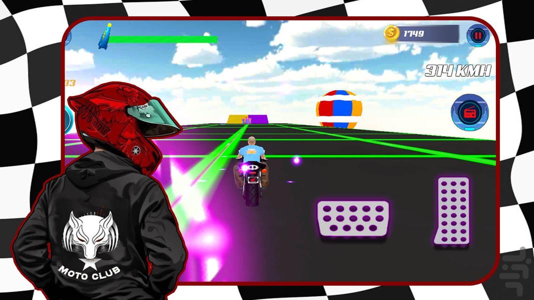 Thrilling motor game - Gameplay image of android game