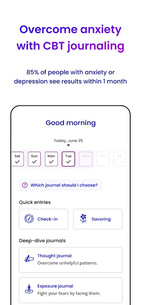Unstuck: CBT Therapy Journal - عکس برنامه موبایلی اندروید