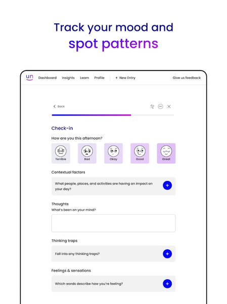 Unstuck: CBT Therapy Journal - عکس برنامه موبایلی اندروید