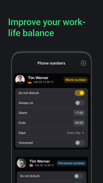 Call.com: ۲nd Phone Number App - عکس برنامه موبایلی اندروید