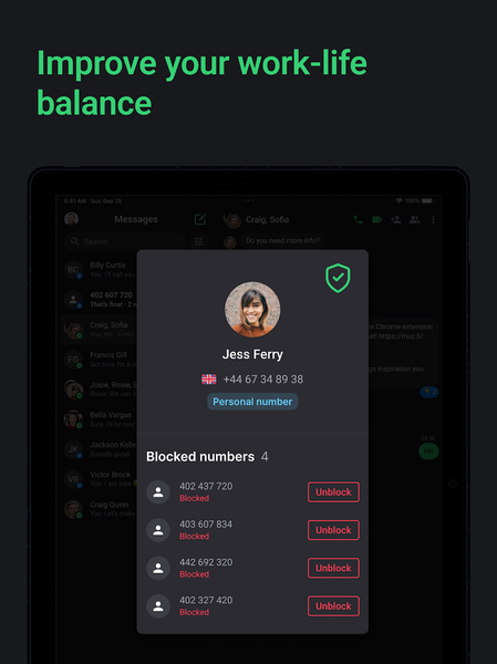 Call.com: ۲nd Phone Number App - عکس برنامه موبایلی اندروید