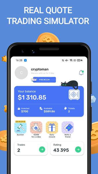 Cryptomania —Trading Simulator - Image screenshot of android app