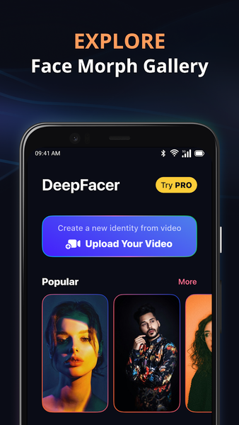 DeepFacer: Face Swap AI Video - Image screenshot of android app