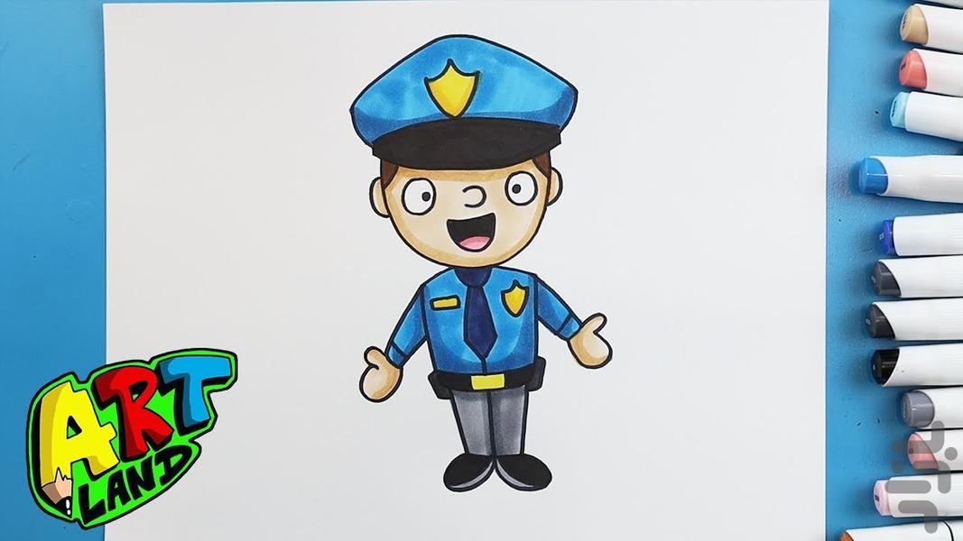 بازی رنگ امیزی پلیس - Gameplay image of android game