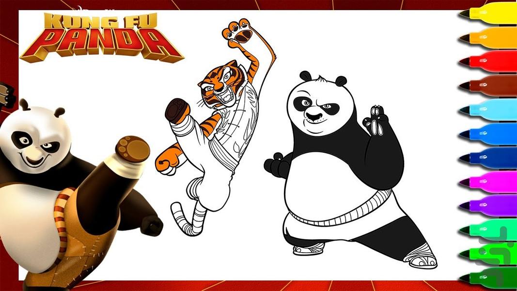 رنگ امیزی پاندا کنگ فو کار - Gameplay image of android game