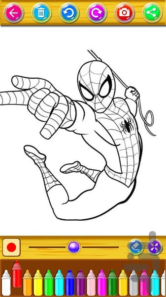 بازی رنگ امیزی مرد عنکبوتی - عکس بازی موبایلی اندروید