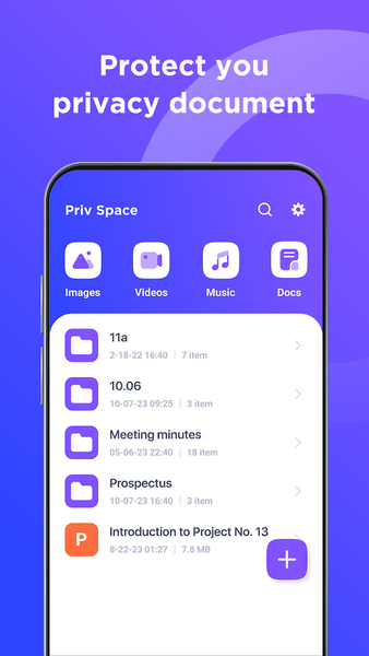 Priv Space - Hide Any Files - عکس برنامه موبایلی اندروید