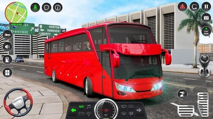 رانندگی اتوبوس+بازی شبیه سازی اتوبوس - Gameplay image of android game