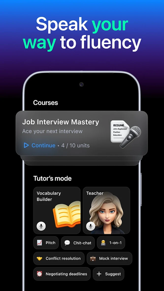 Fluently: AI Language Learning - عکس برنامه موبایلی اندروید