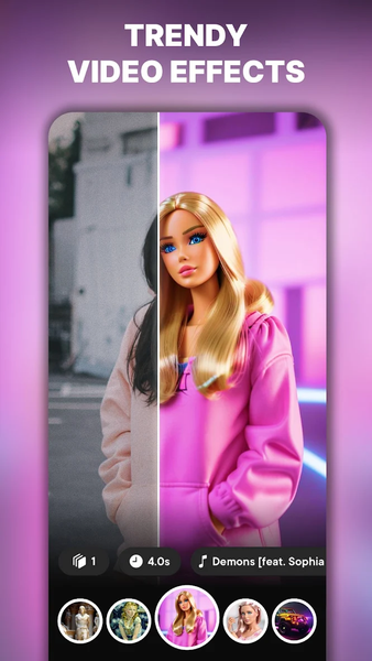 Glam AI: Video & Photo Editor - عکس برنامه موبایلی اندروید