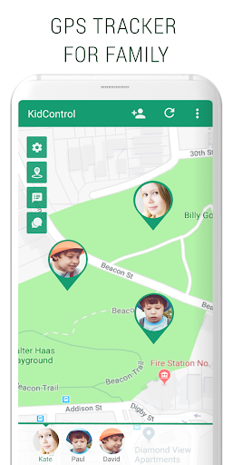 Family GPS tracker KidsControl - Image screenshot of android app