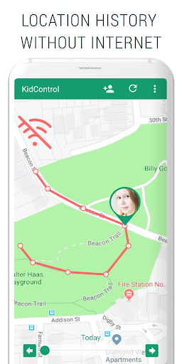 Family GPS tracker KidsControl - Image screenshot of android app