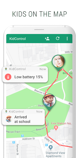 Family GPS tracker KidsControl - عکس برنامه موبایلی اندروید