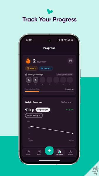 HalaFit – کالریشماری با هوش مصنوعی - عکس برنامه موبایلی اندروید