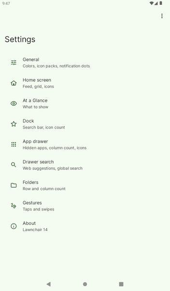Lawnchair - Image screenshot of android app