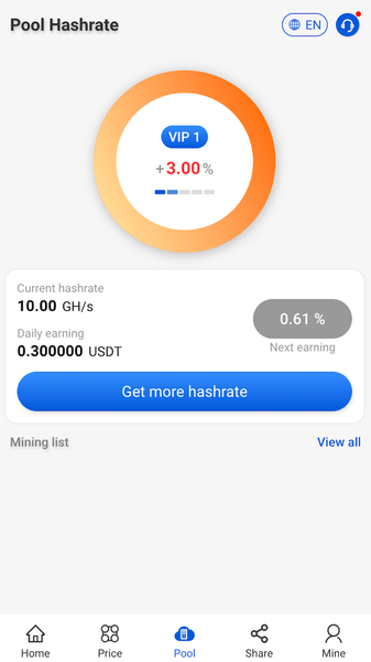 Miner-USDT - Image screenshot of android app