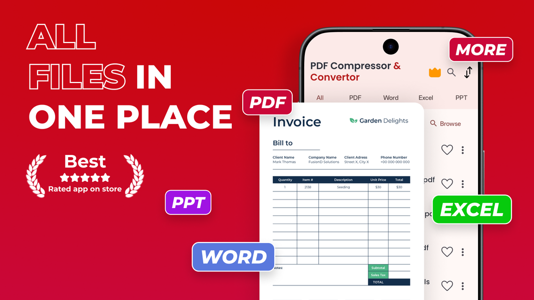 PDF Compressor & Converter - عکس برنامه موبایلی اندروید
