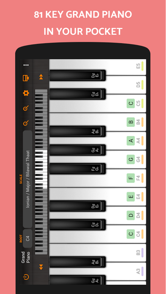 Grand Piano and Keyboard - عکس برنامه موبایلی اندروید
