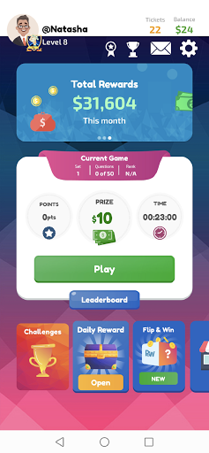 Play and Win-Win Cash Prizes! - Gameplay image of android game