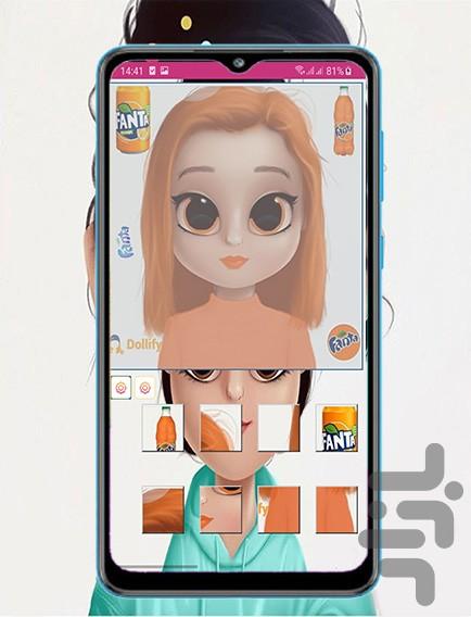 cartoon girl puzzle - Gameplay image of android game