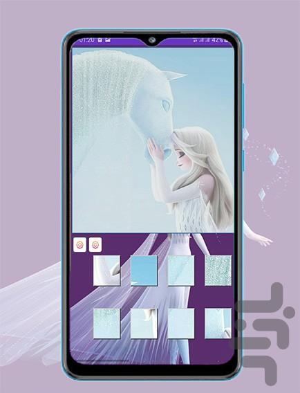 princess elsa jigsaw puzzle - Gameplay image of android game