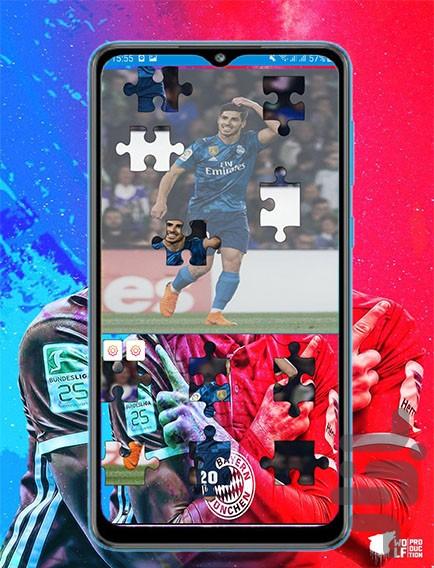 soccer puzzle jigsaw - Gameplay image of android game