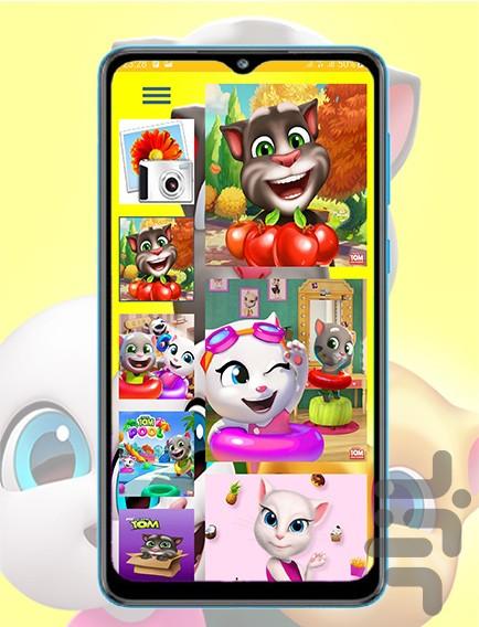 بازی پازل گربه سخنگو - Gameplay image of android game