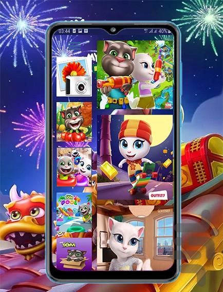 talking tom and friend puzzle - Gameplay image of android game