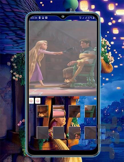 tangled rapunzel puzzle - Gameplay image of android game
