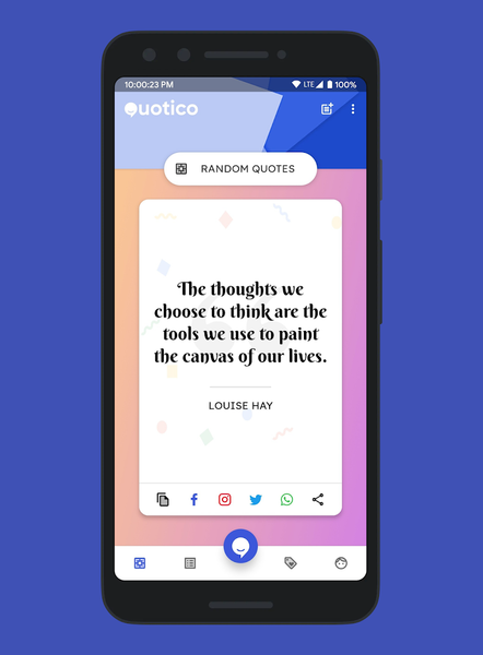Quotico - Create Quotes, Poetr - Image screenshot of android app