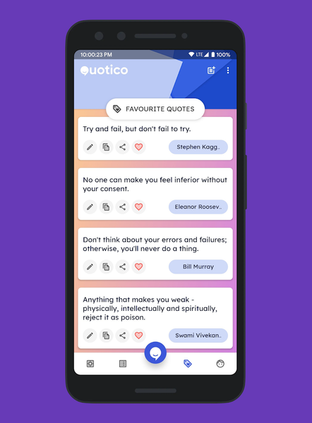 Quotico - Create Quotes, Poetr - Image screenshot of android app