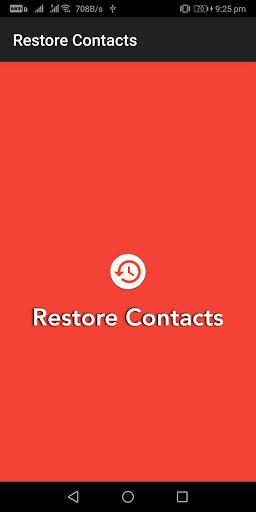 Restore Contacts - Image screenshot of android app