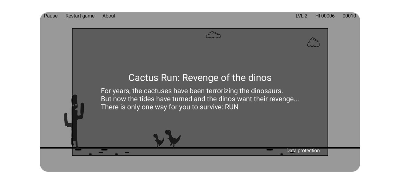 Cactus Run: The Dinos' revenge - Gameplay image of android game