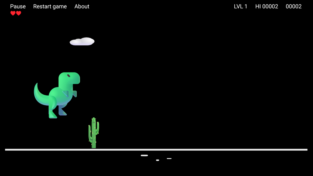 Cactus vs. Dino: 3D - Jump - Gameplay image of android game