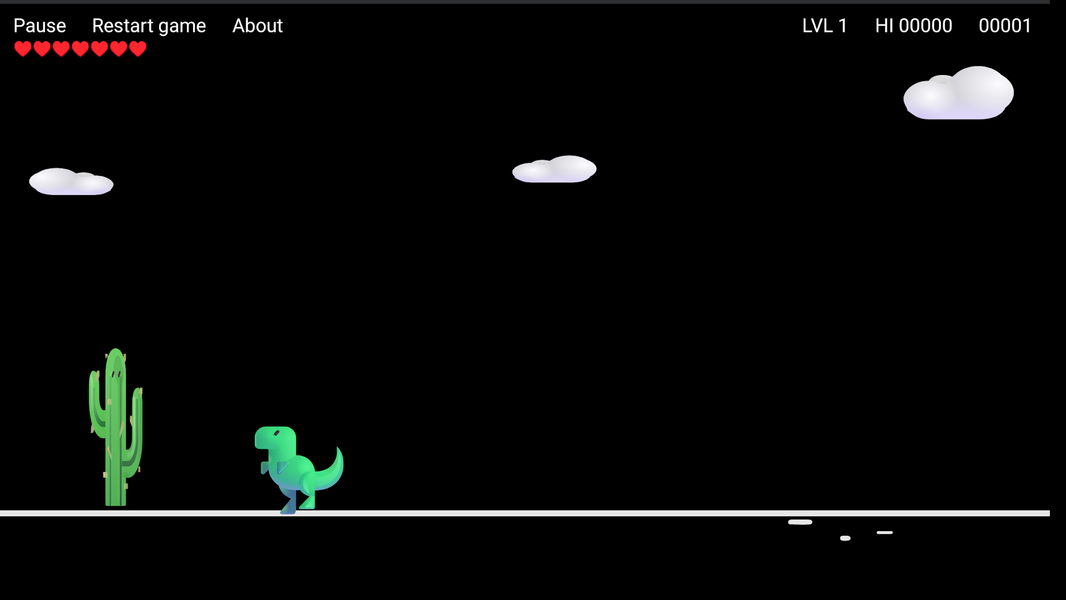 Cactus vs. Dino: 3D - Jump - Gameplay image of android game