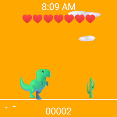 Cactus vs. Dino: 3D - Jump - Gameplay image of android game